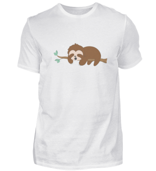 Lustiges Faultier T-Shirt Sloth ist müde