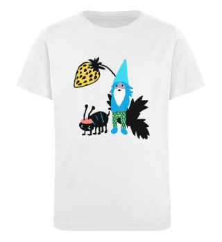 Blue Elf Kids Organic T-shirt - Displays an augmented reality illustration with free app (Android only)