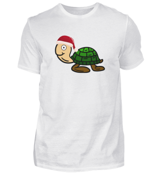 Schildkröte als Weihnachtsmann, süß 