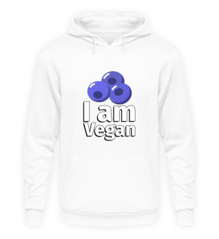 I am Vegan Blaubeere - Illustration