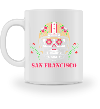 San Francisco Football Helmet Sugar Skull