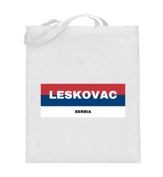 Leskovac City in Serbian Flag Colors