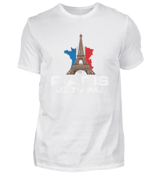 Eiffel Tower I Love Paris France Tag with French