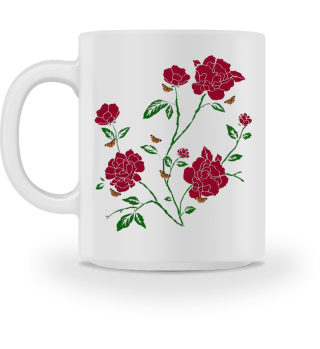 Kaffee und Rote Rosen
