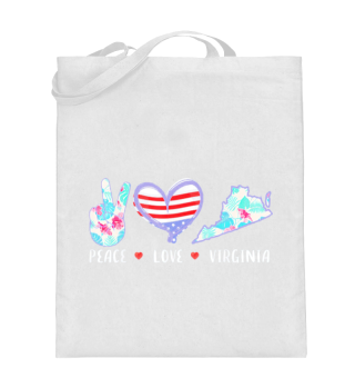 Peace love Virginia flag