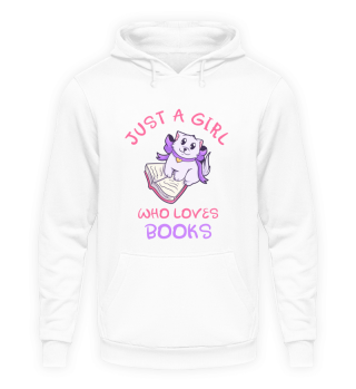 Just A Girl Who Loves Books Cat Kitty