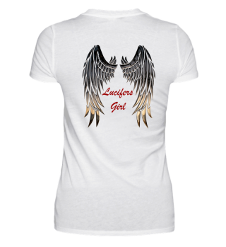 Damen Shirt - Lucifers Girl mit Flügeln