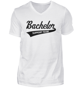 Bachelor Support Team (Stag Party / Lettering / Black)
