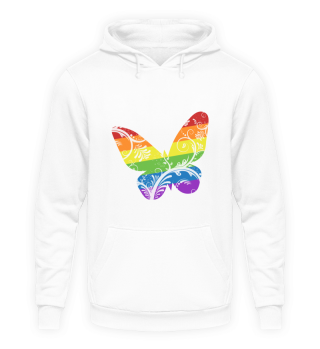 Rainbow Butterfly Proud Ally LGBT Gay