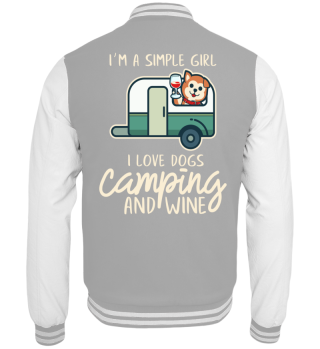 I'm a simple girl I love dogs, Camping