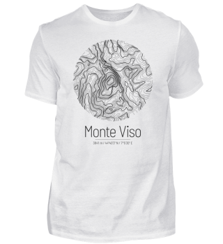 Monte Viso | Landkarte Topografie Design