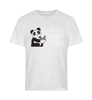 Panda mit Ramen, Made in Japan, Kawai Figur, süßes Shirt