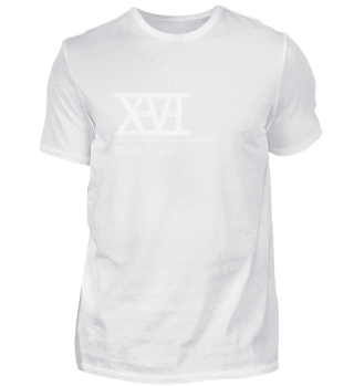 UNISEX XVI Logo Design Shirt mit Text