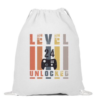 T-shirt Gamer Level 24 freigeschalten