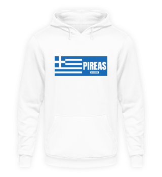 Pireas City with Greek Flag