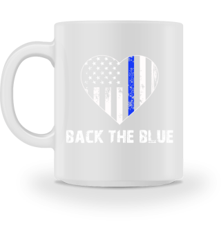 Back The Blue Dünne Blaue Linie Spruch Geschenk Polizei