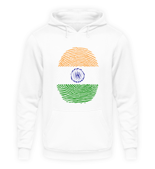 India Fingerprint Nation Country Flag