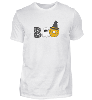 Boo! Witch Ghost Skeleton Cute Halloween Shirt