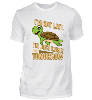 Ich bin nicht spät Schildkröte Witz