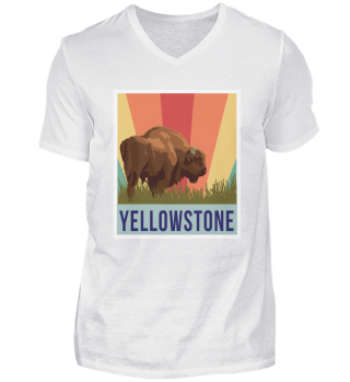 Yellowstone Buffalo Wyoming National Park Souvenir Hiking