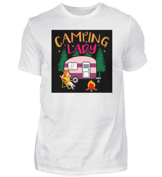 Camping Lady Face Mask Camper Woman