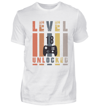 T-shirt für Gamer ,lvl 18freigeschalten