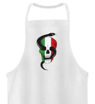 Italy Skull with snake and flag Italian