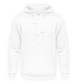Innovativ karta över Sydamerika