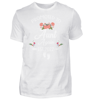 Womens Promoted To Aunt Again Est 2022