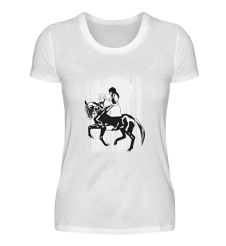 Frau auf Pferd, reiten