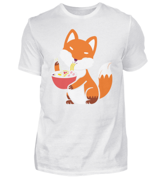 Cute Fox Eats Ramen T-Shirt