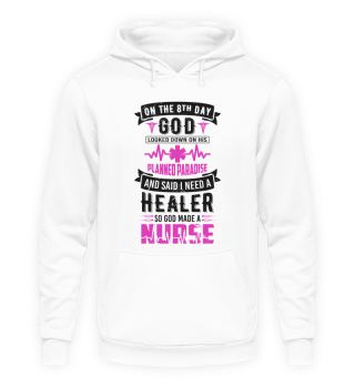 God Made A Nurse Quote Vintage Typography Religious