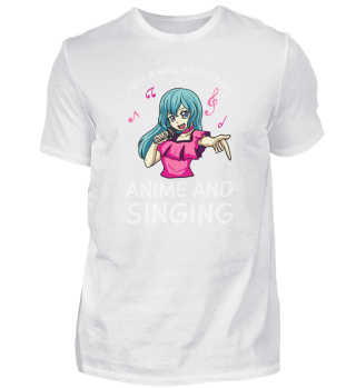 Anime Manga Kawaii Mädchen Singen Musik