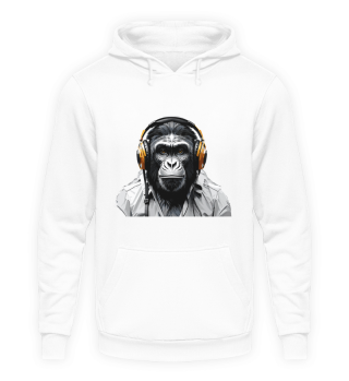 DJ Monkey: Musikmacher Affe mit Kopfhörer