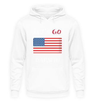 Let's Go Darwin Liberal impeach Star America Flag Red