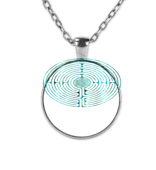 Chartres Labyrinth Flower Of Life teal