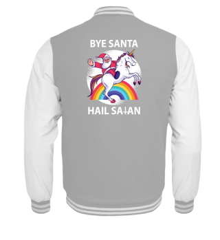Bye Santa Hail Satan Unicorn Halloween