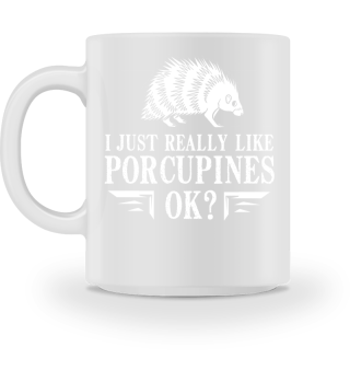 Porcupine Animal Gift Cute Quills Hair