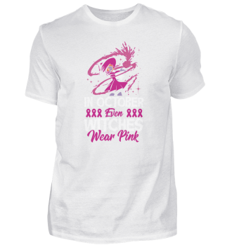 In October Even Witches Wear Pink Breast Cancer Awareness
