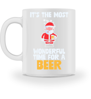 Santa Most Wonderful Time For A Beer