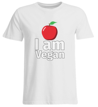 I am Vegan Apfel - Illustration
