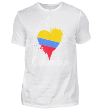 I Love Colombia National Flag Colors