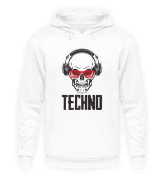 Techno Skull Rave Trance Electro Party