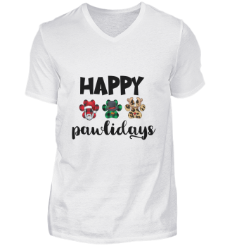 Happy Pawlidays Funny Cute Pet Lover Holiday