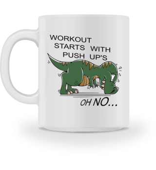 T Rex Gym Sport Design Tyrannosaurus Push Up's Geburtstag Geschenk Ironie Sarkasmus lustige Sprüche