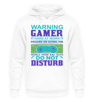 Premium Warning Gamer Hard at Work Do not Disturb
