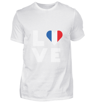 J'adore LOVE France Flag Flag Coeur de d