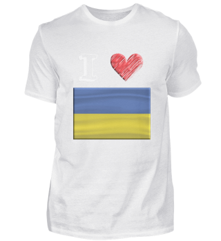 Ich liebe die Ukraine Flagge 3 D