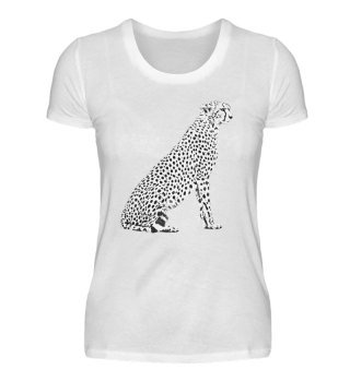 Gepard s/w - Raubkatze in Kenia / Afrika