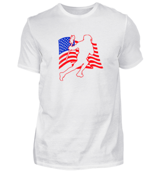 Gift for Lacrosse American Flag Shirt